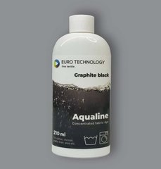 Cерія Aqualine «Graphite black» графітовий фарба-барвник для тканини (рідкий концентрат), 210 мл