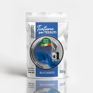 Серія Incanto Italia «Blu classico» блакитний фарба-барвник для тканини, 300 г