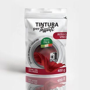 Серія Incanto Italia &laquo;Rosso vino&raquo; винний червоний фарба-барвник для тканини, 400 г