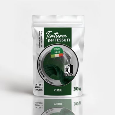 Серія Incanto Italia «Verde» темно-зелений фарба-барвник для тканини, 300 г
