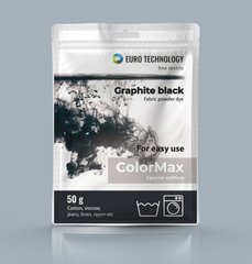 Серія ColorMax «Graphite black» чорна графітова фарба-барвник для тканини, 50 г