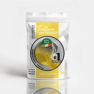 Серія Incanto Italia &laquo;Giallo limone&raquo; жовтий лимонний фарба-барвник для тканини, 300 г