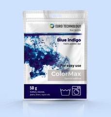 Серія ColorMax «Blue indigo» синя фарба-барвник для тканини, 50 г