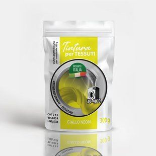 Серія Incanto Italia &laquo;Giallo neon&raquo; жовтий неоновий фарба-барвник для тканини, 300 г