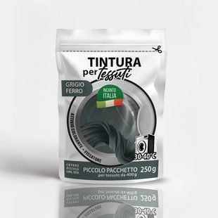 Серія Incanto Italia &laquo;Grigio ferro&raquo; сірий фарба-барвник для тканини 250 г