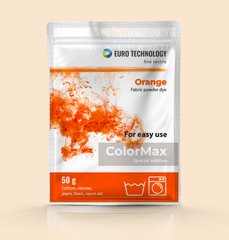 Серія ColorMax «Orange» помаранчева фарба-барвник для тканини, 50 г